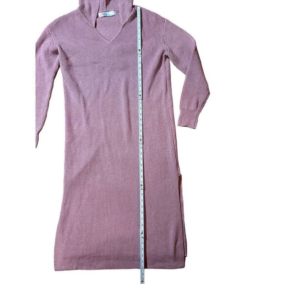 Free People Beach Claudia Sweater Knit Hooded Dress in Dusty Rose Sz S - Picture 8 of 11